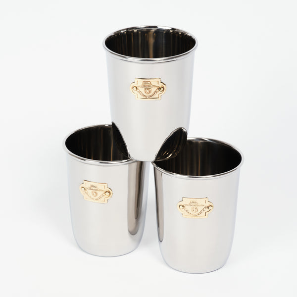 Set of 6 stainless steel cups