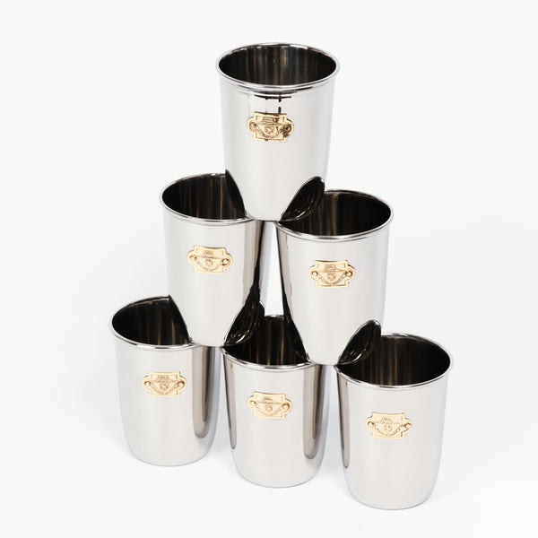 Set de 6 gobelets en inox
