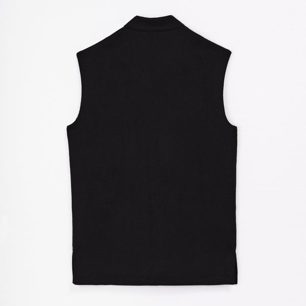 Black wool vest