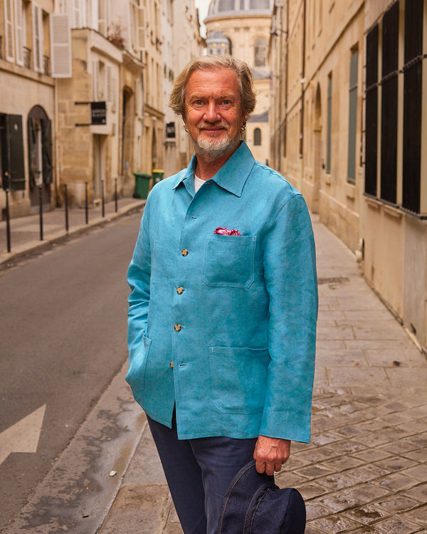 Veste Le Nôtre lin Bleu Ciel