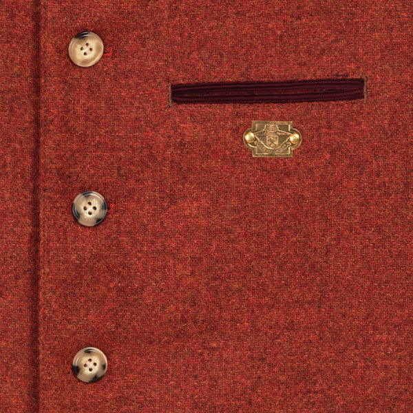 Gilet en laine Rouille