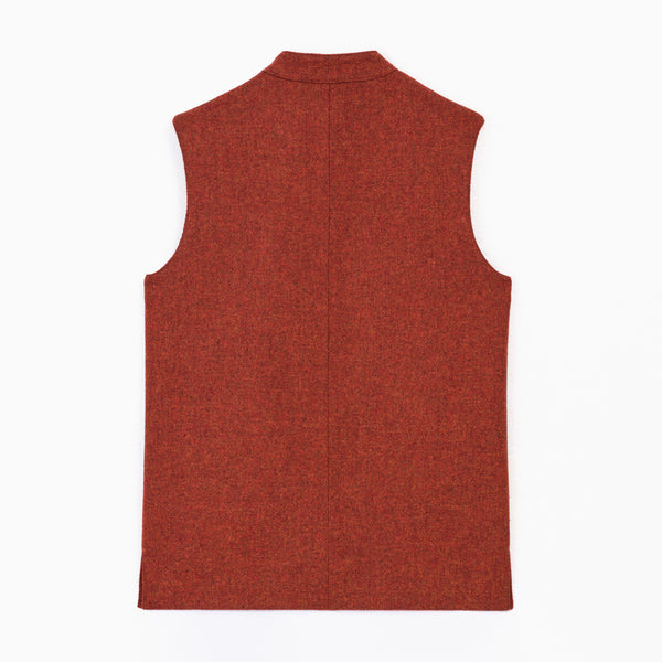 Gilet en laine Rouille