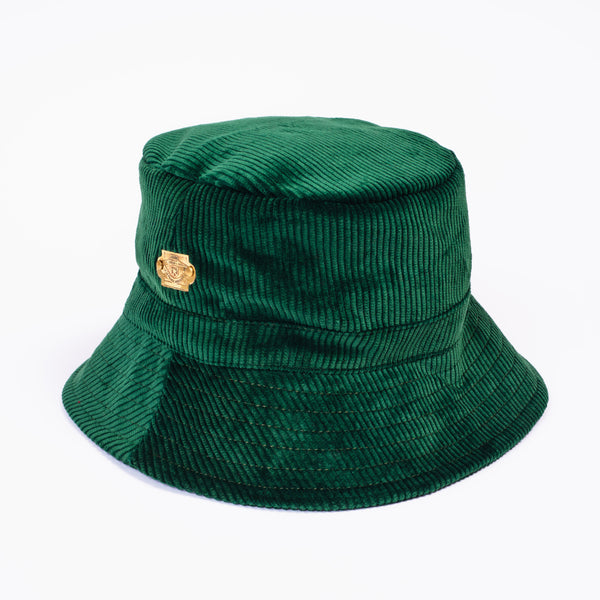 Bob en velours vert bouteille