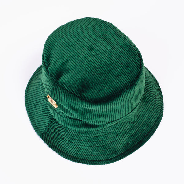 Bob en velours vert bouteille