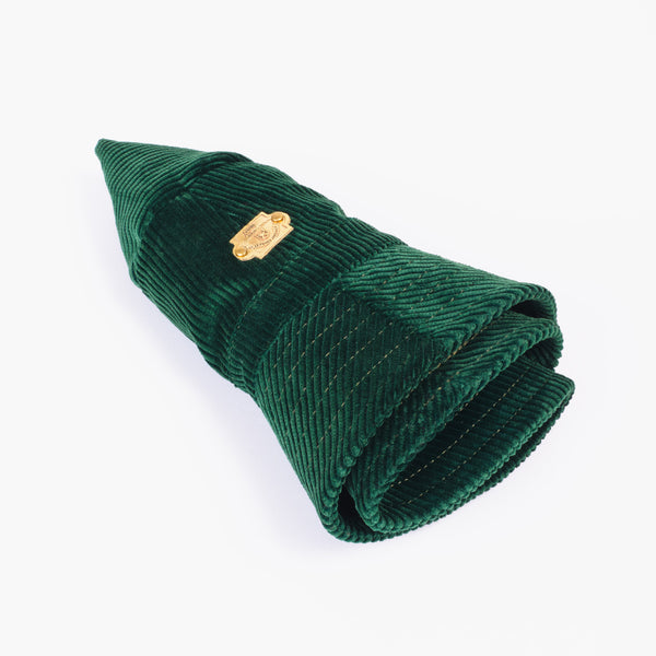 Bob en velours vert bouteille