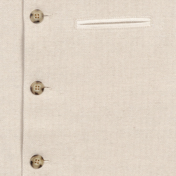 Ivory cotton linen vest