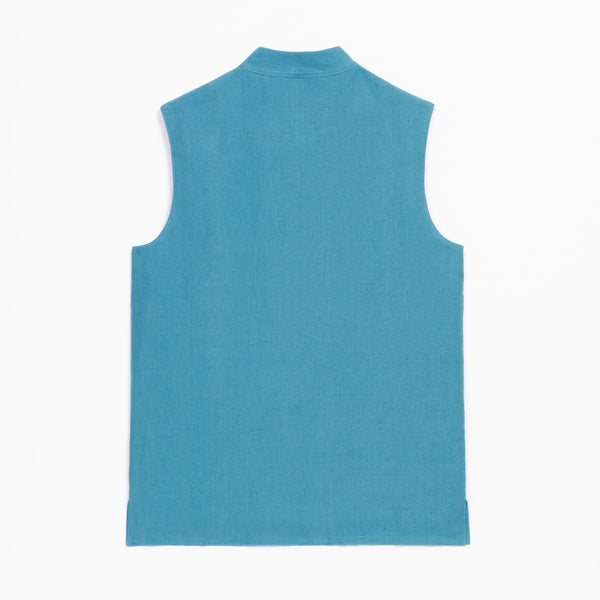 Gilet lin Bleu Ciel