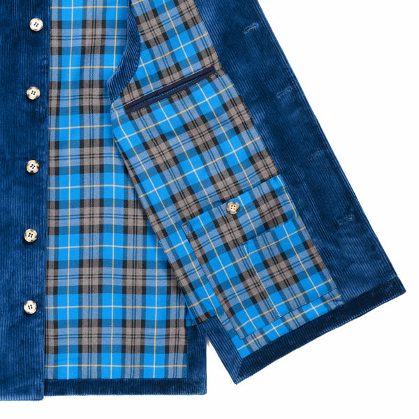 Gilet Velours Bleu Nuit