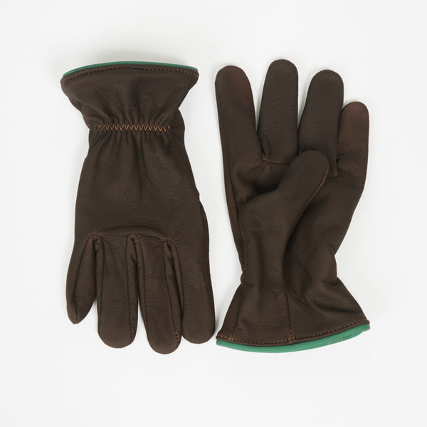 Leather garden gloves