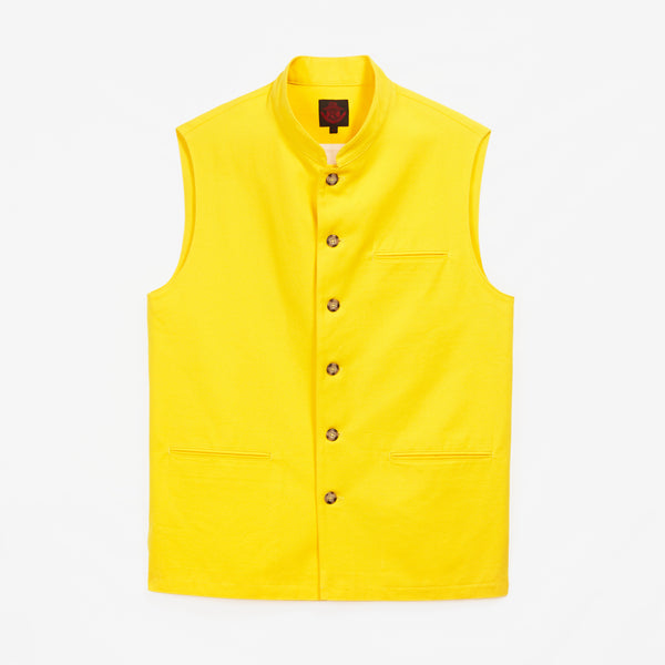 Sunny Yellow cotton Vest