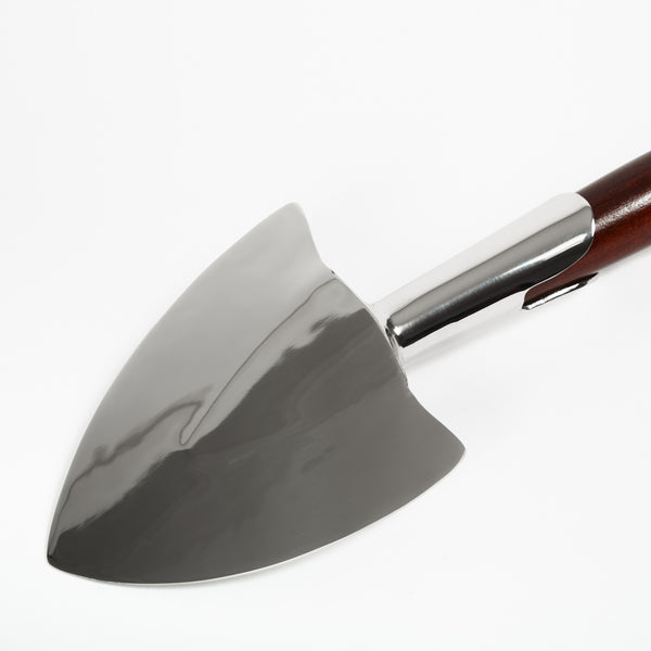 Stainless steel shovel with wooden handle