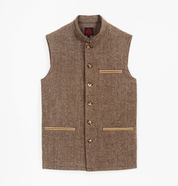 Herringbone wool vest