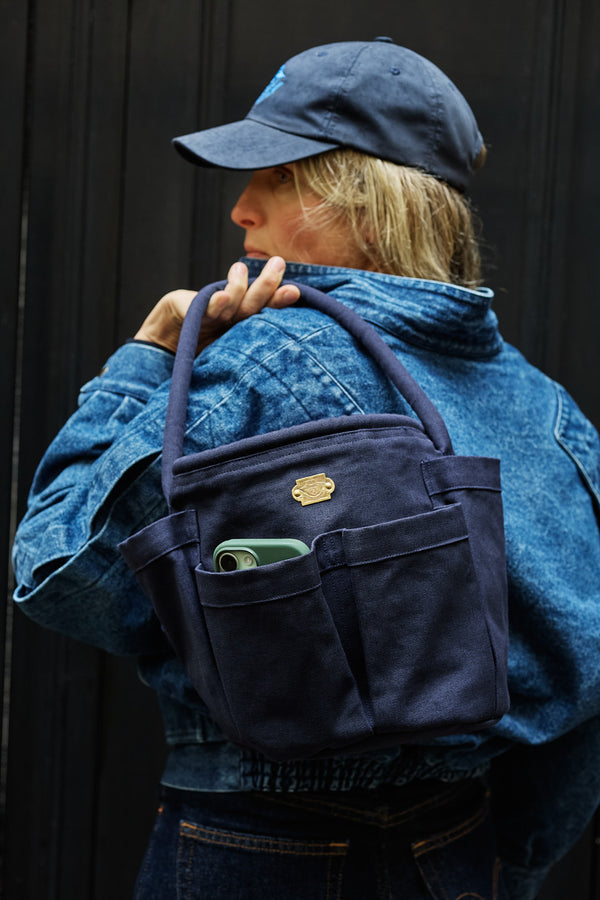 Navy Blue Bucket Bag
