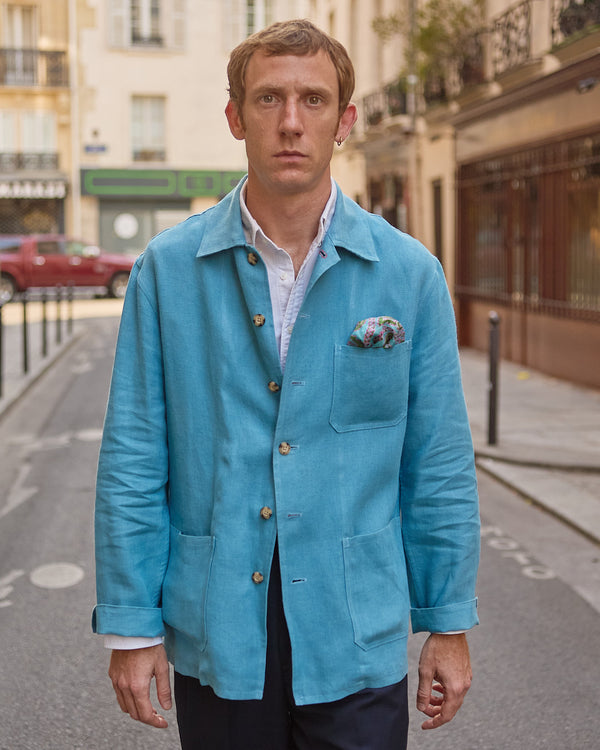 Veste Le Nôtre lin Bleu Ciel