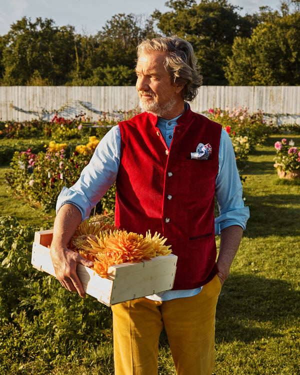 Rich Berry Velvet Vest