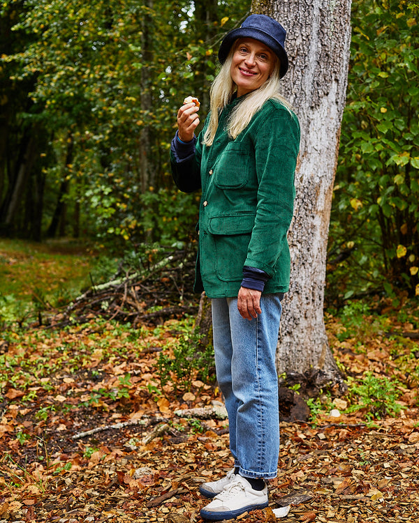 Bottle Green Velvet Jacket