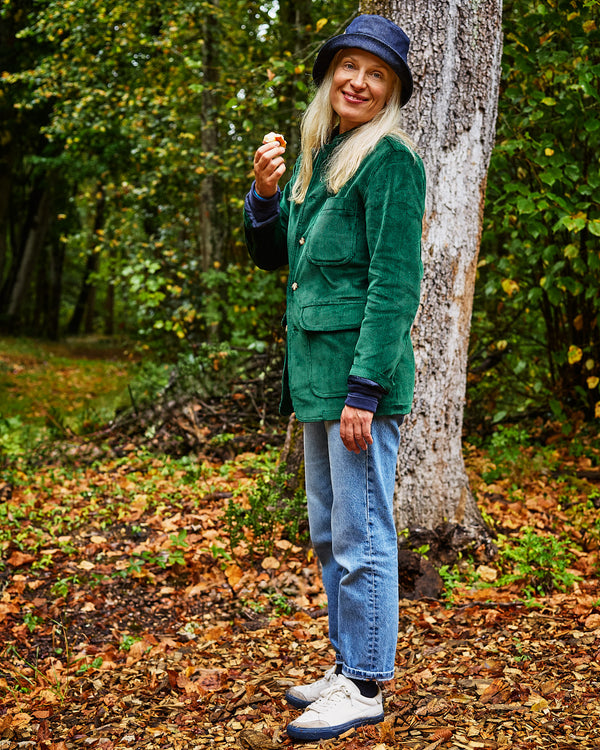 Bottle Green Velvet Jacket