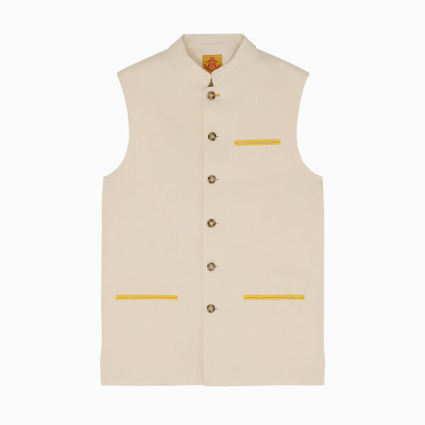 Gilet Coton Crème
