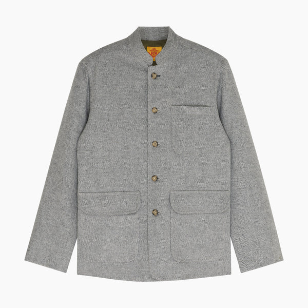 Veste Laine Chevron Zinc