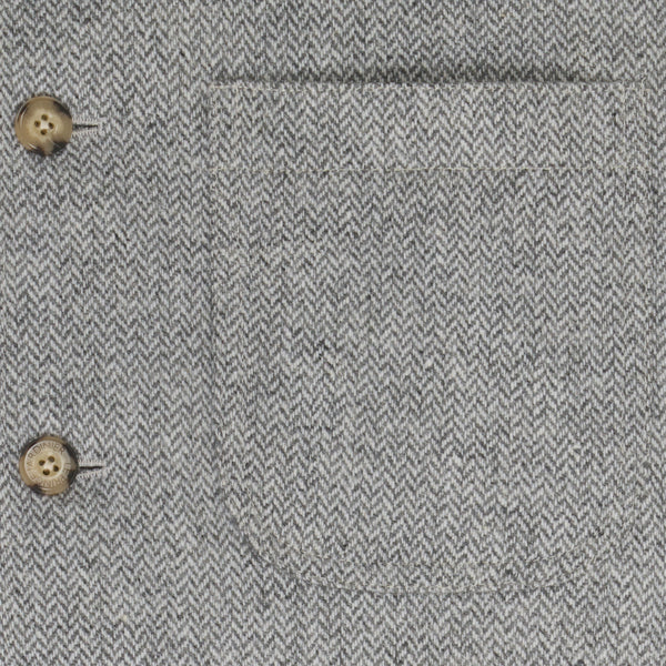 Veste Laine Chevron Zinc