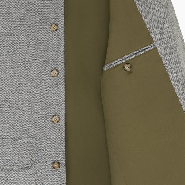 Veste Laine Chevron Zinc