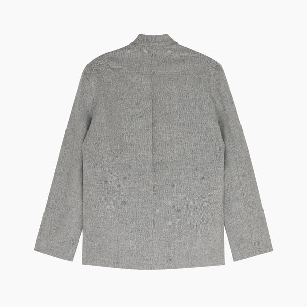 Veste Laine Chevron Zinc