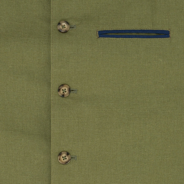Gilet Lin Coton Olive
