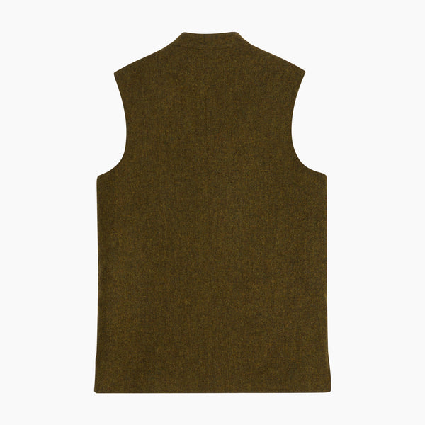 Gilet Laine Vert Mousse