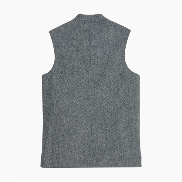 Gilet Laine Chevron Ardoise