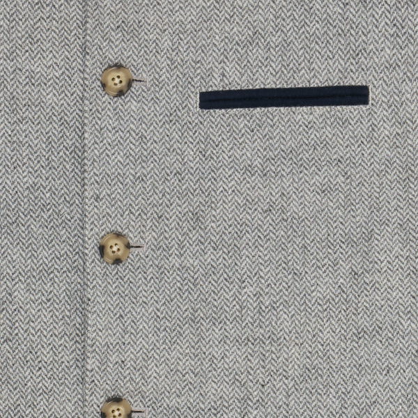 Zinc Chevron Wool Cardigan