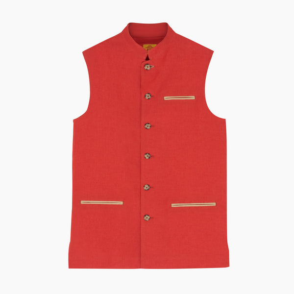 Gilet Lin Corail