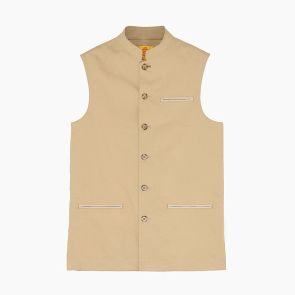 Gilet Coton Sable