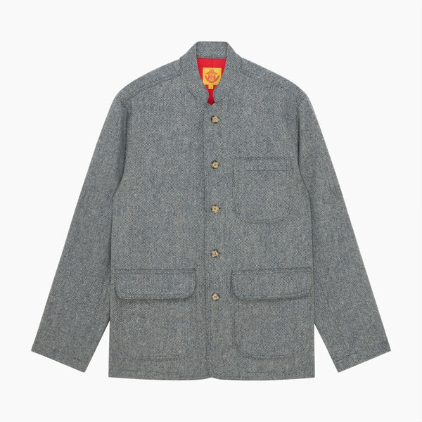 Veste Laine Chevron Ardoise