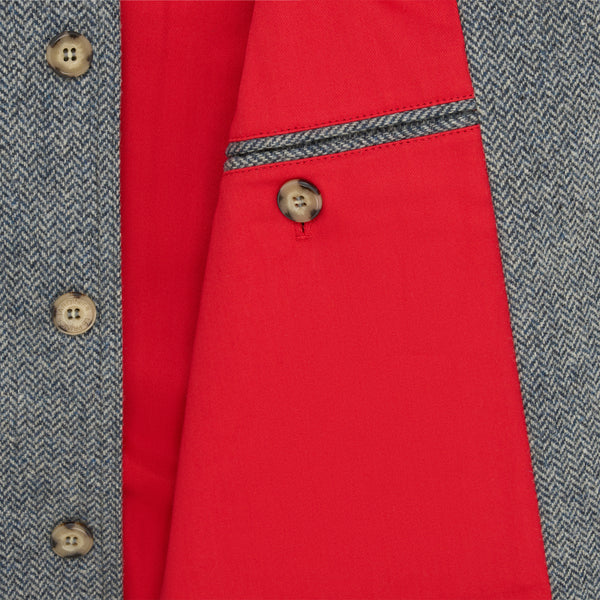 Veste Laine Chevron Ardoise