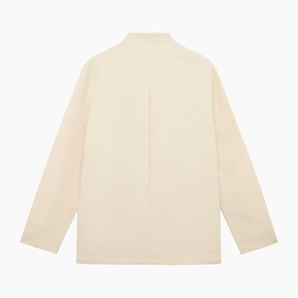 Veste classique en lin coton crème