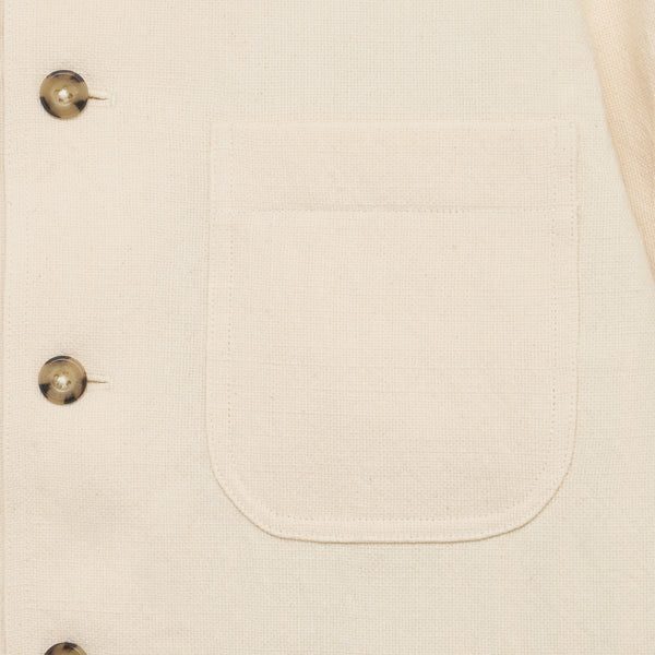 Veste classique en lin coton crème