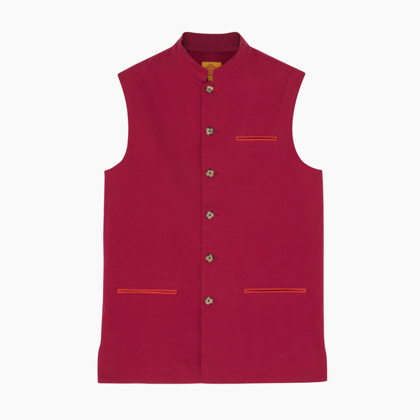 Gilet Coton Cerise