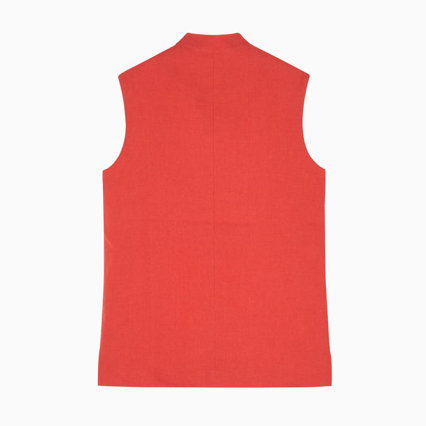 Gilet Lin Corail