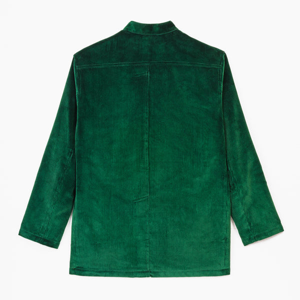 Veste Velours Vert Bottle