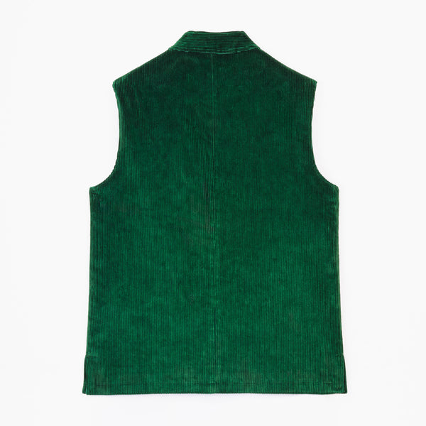 Bottle Green Velvet Vest