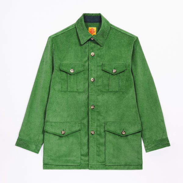 Emerald green velvet Saharan jacket