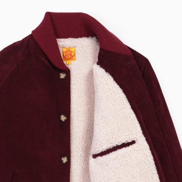 Blouson velours plum avec doublure en mouton