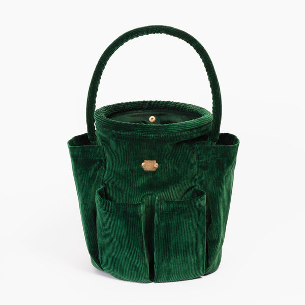 Sac seau velours Vert Bottle