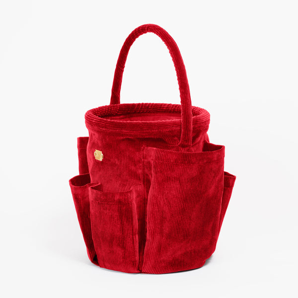 Sac seau GM en velours rouge Rich Berry