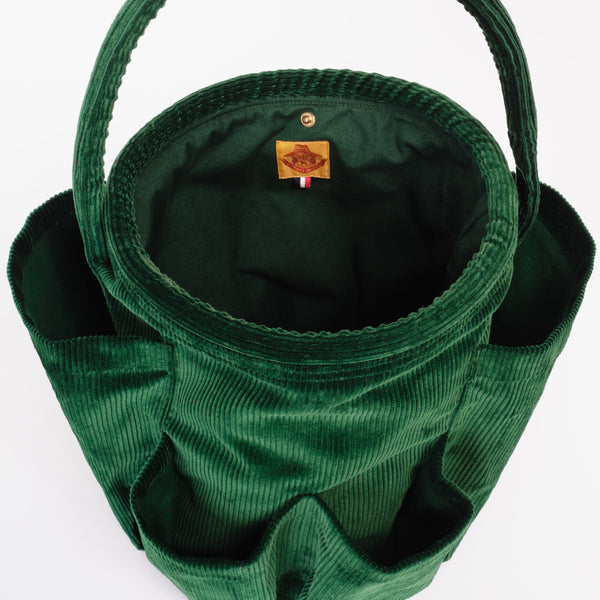 Sac seau velours Vert Bottle