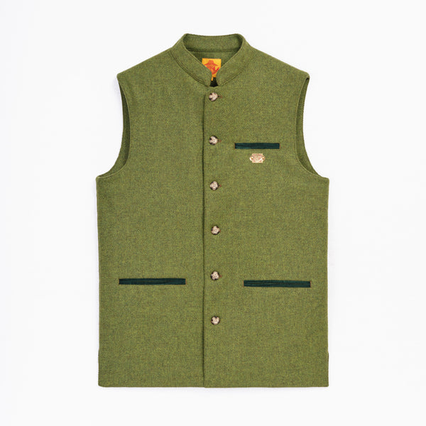 Apple Green Wool Vest