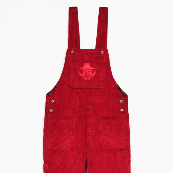 Rich Berry Velvet Overalls