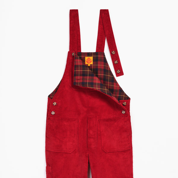 Rich Berry Velvet Overalls