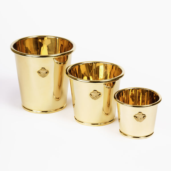 Brass flowerpot