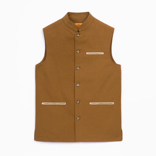 Cognac cotton vest